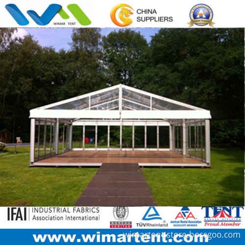 15mx10m Transparent Aluminum Structure PVC Tent with Glass Wall for Party